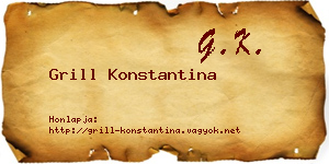 Grill Konstantina névjegykártya